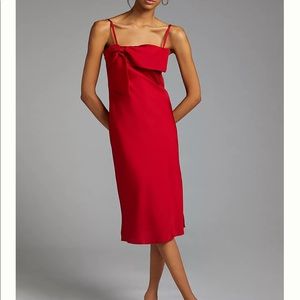 Anthropology red dress